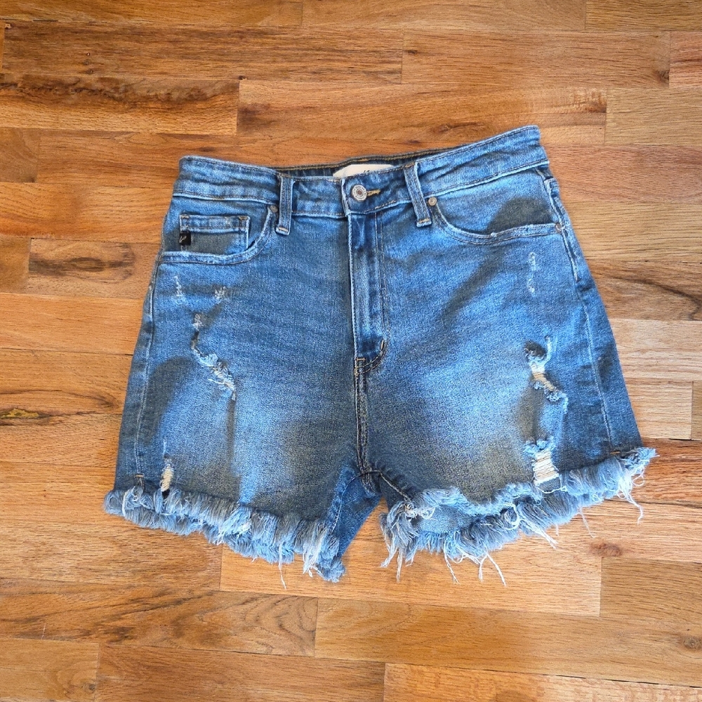 KanCan Blue Distressed Jean Shorts